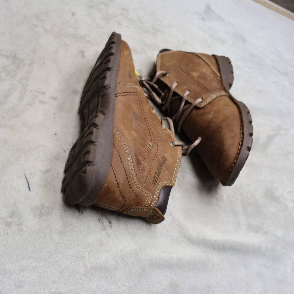 Caterpillar Mens 11 Chukka Boots Brown Transform 2.0 Leather Rugged Lace Up NWD